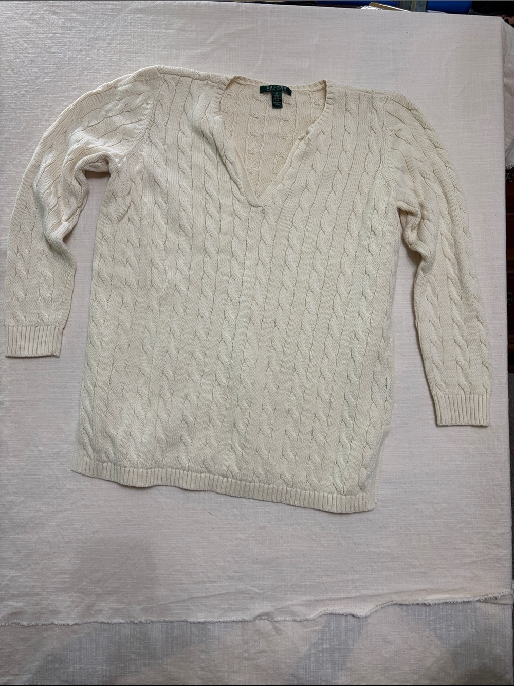 Ralph Lauren cotton cable knit sweater size 3X